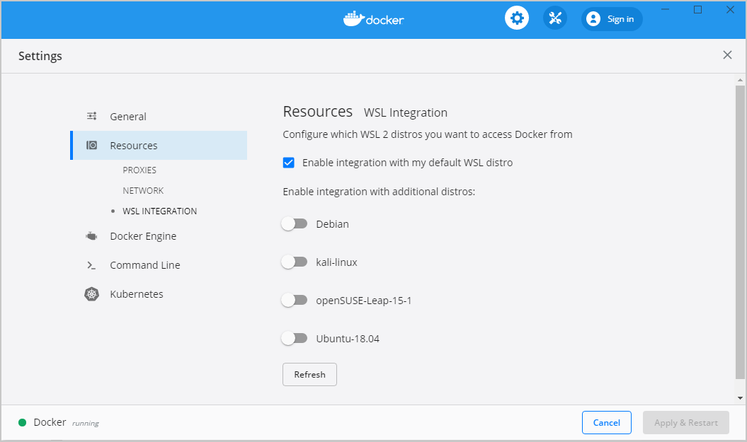 WSL 2选择Linux发行版